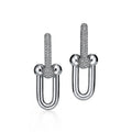 Tiffany HardWear Large Link Moissanite Earrings - 18K White Gold
