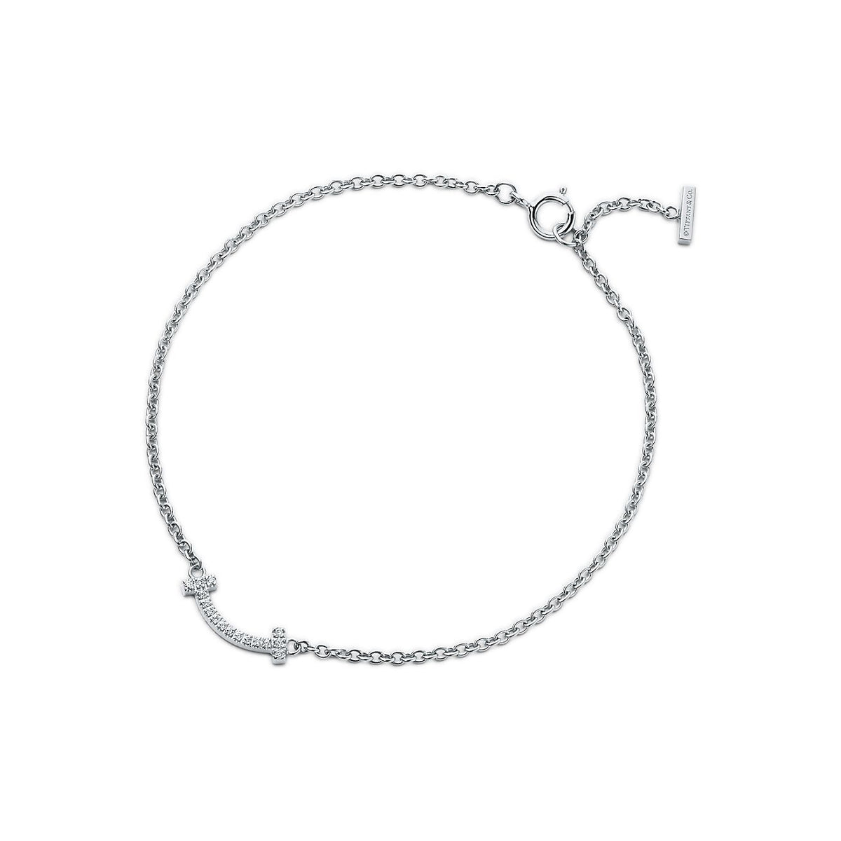 Tiffany Smile Moissanite Bracelet - 18K White Gold