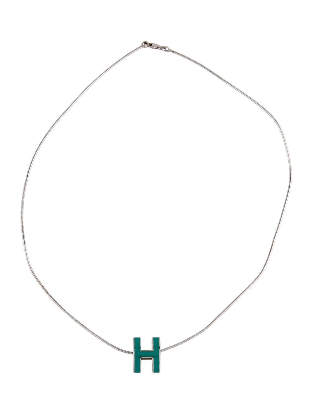 Hermes Mini Pop Green Necklace