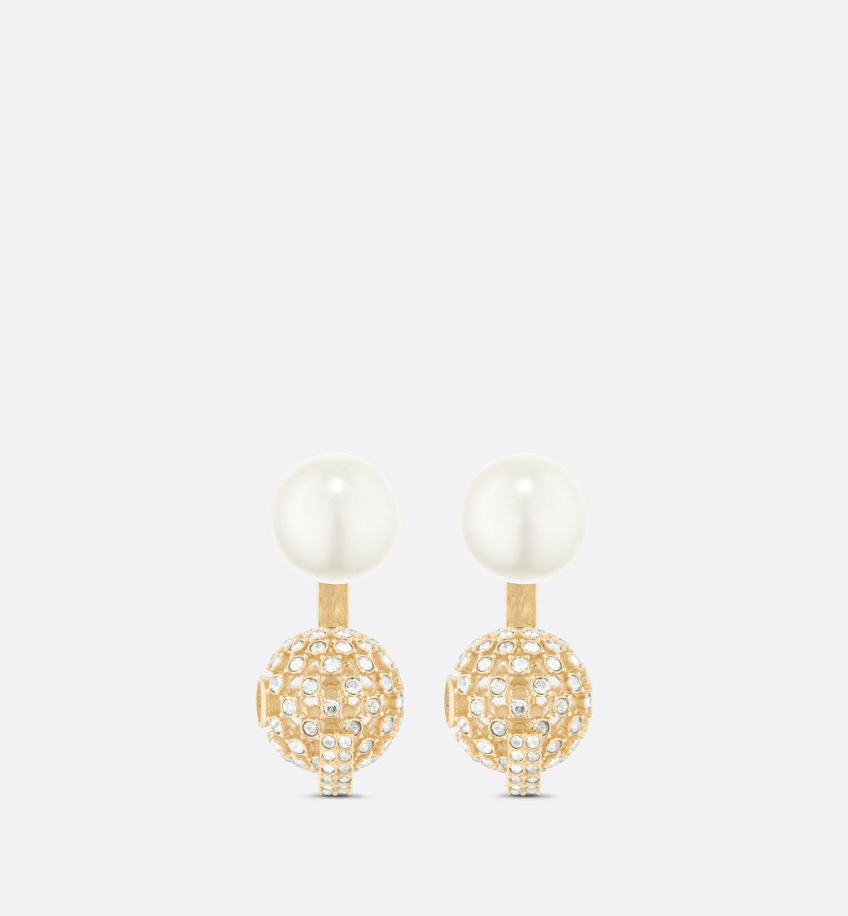 Dior Tribales White Resin Pearl Earrings