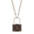 Louis Vuitton Monogram Lock Pendant Necklace