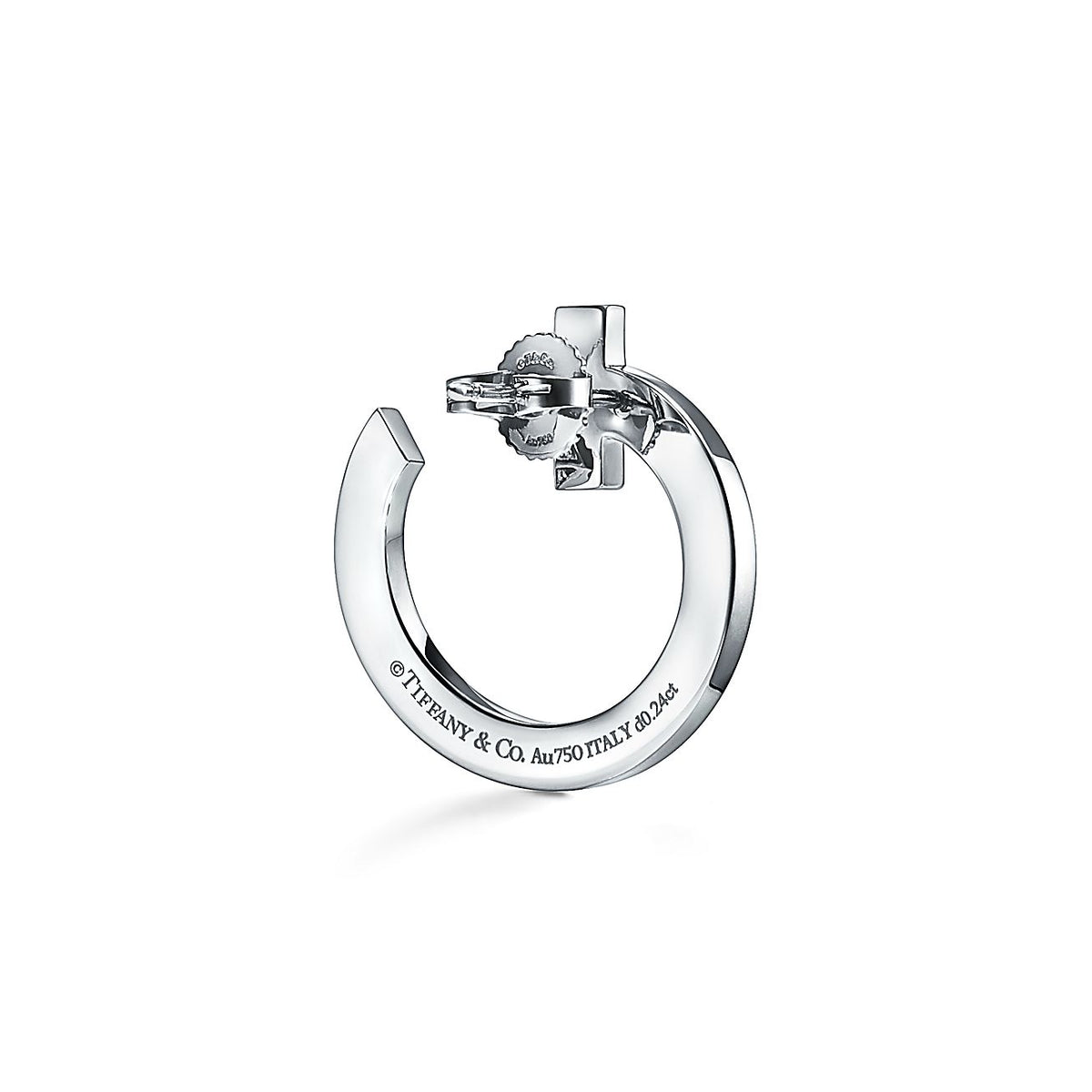 Tiffany T1 Open Hoop Earrings - 18K White Gold