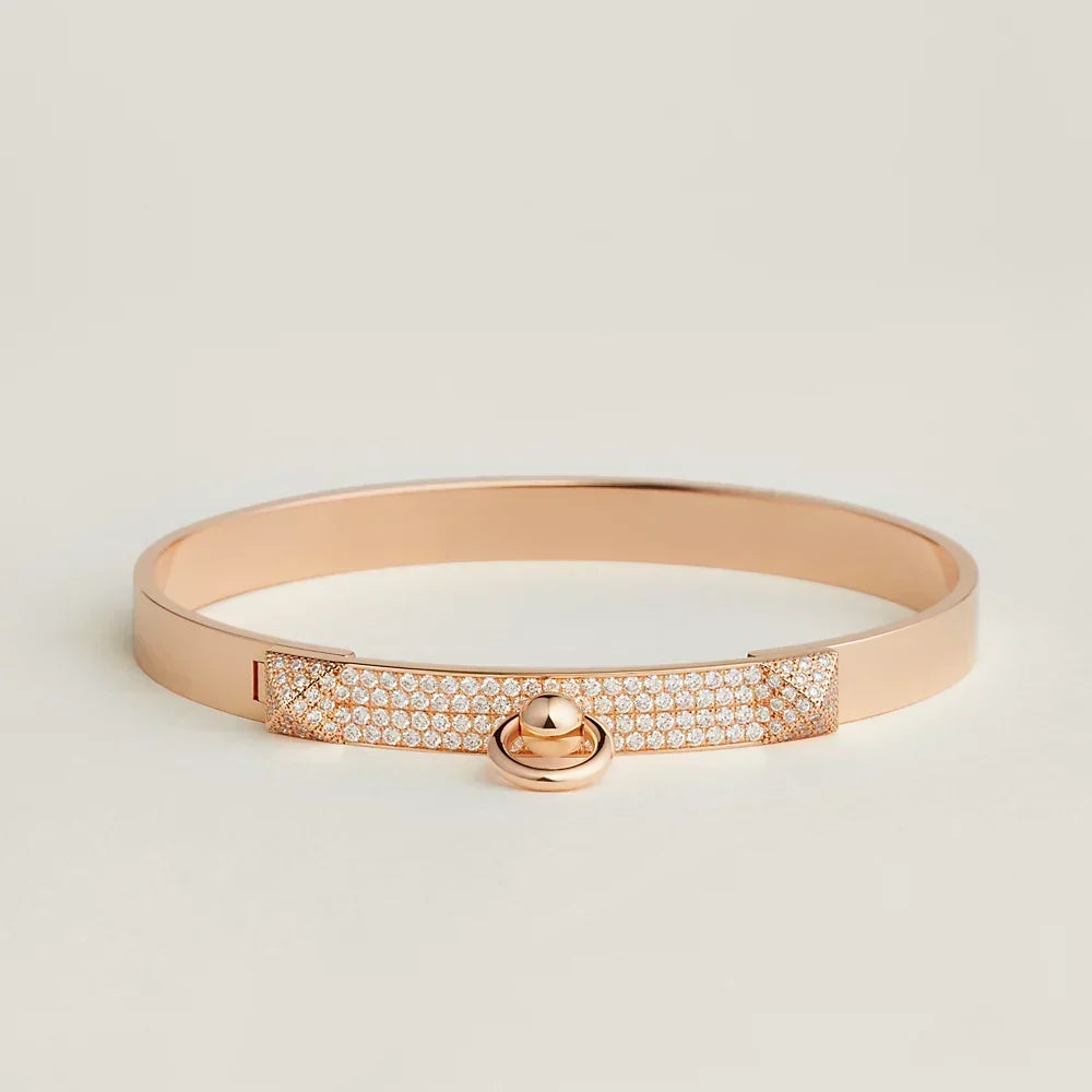 Hermes Collier De Chien Diamond Bracelet - 18K Gold