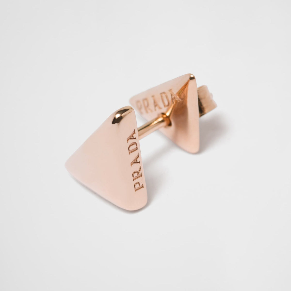 Prada Triangle Earrings - 18K Gold