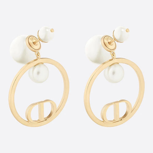 Dior Circle Pearl Earrings