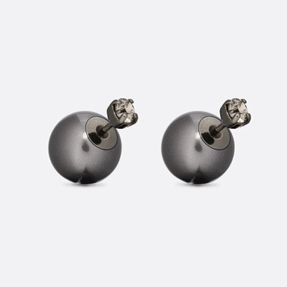 Dior Tribales Black Resin Pearl Earrings