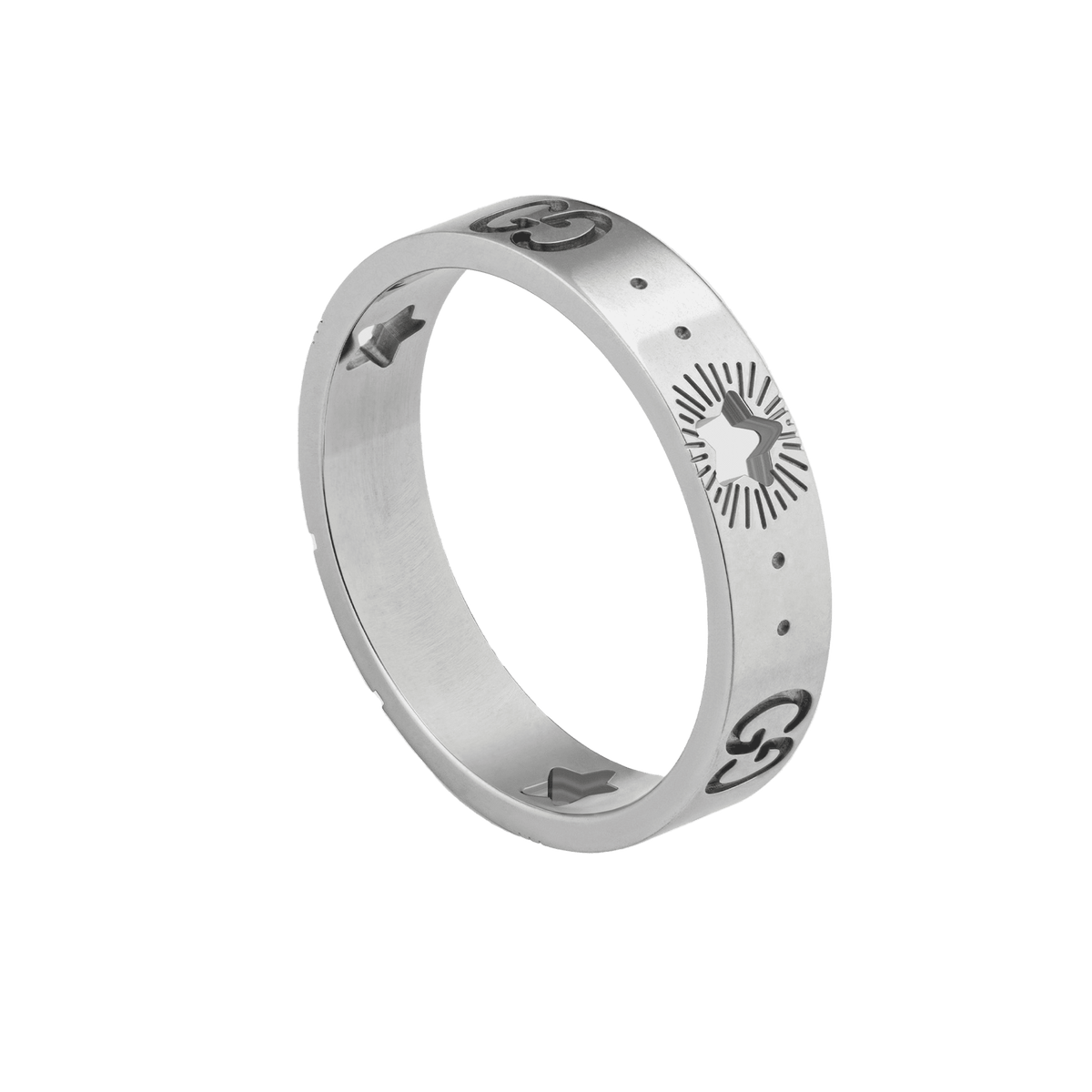 Gucci Double G Ring - 18K White Gold