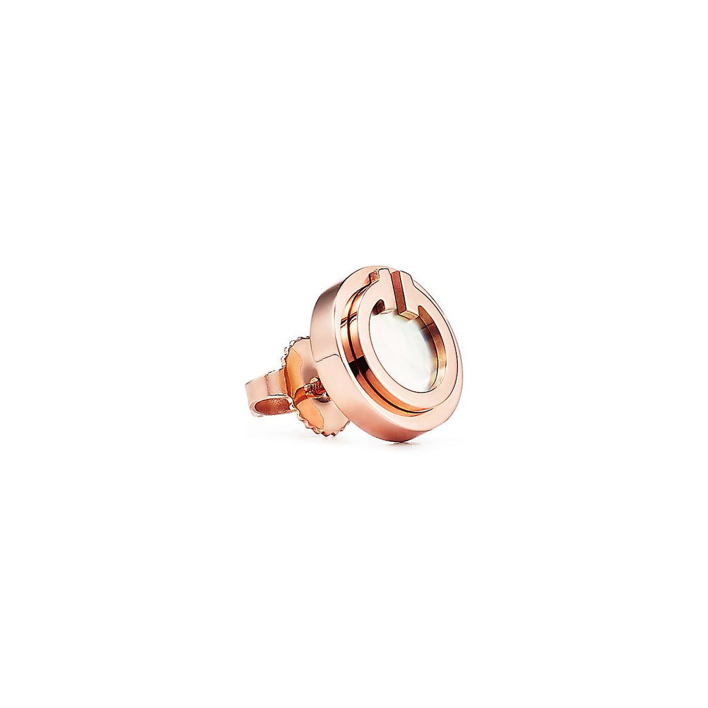 Tiffany Mother-Of-Pearl Circle Earrings - 18K Rose Gold