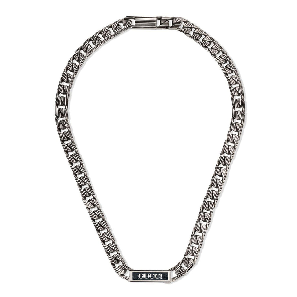 Gucci Double G Logo Enamel Chain Necklace