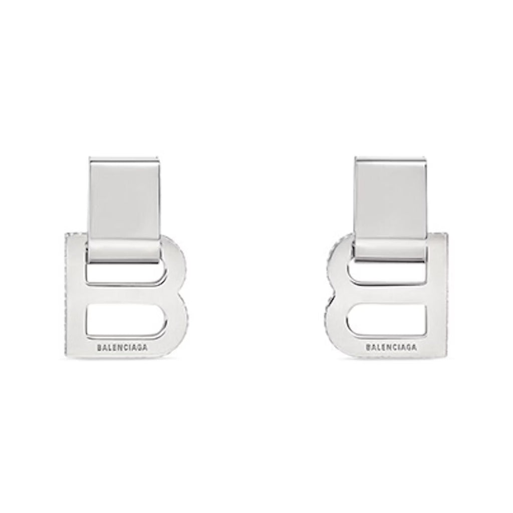 Balenciaga Hourglass Diamond Earrings - 18K White Gold