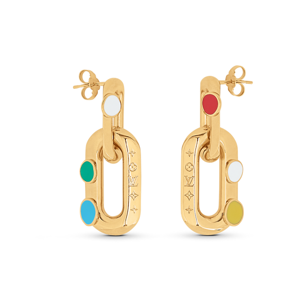 Louis Vuitton x YK LV Edge Painted Dots Earrings - 18K Yellow Gold