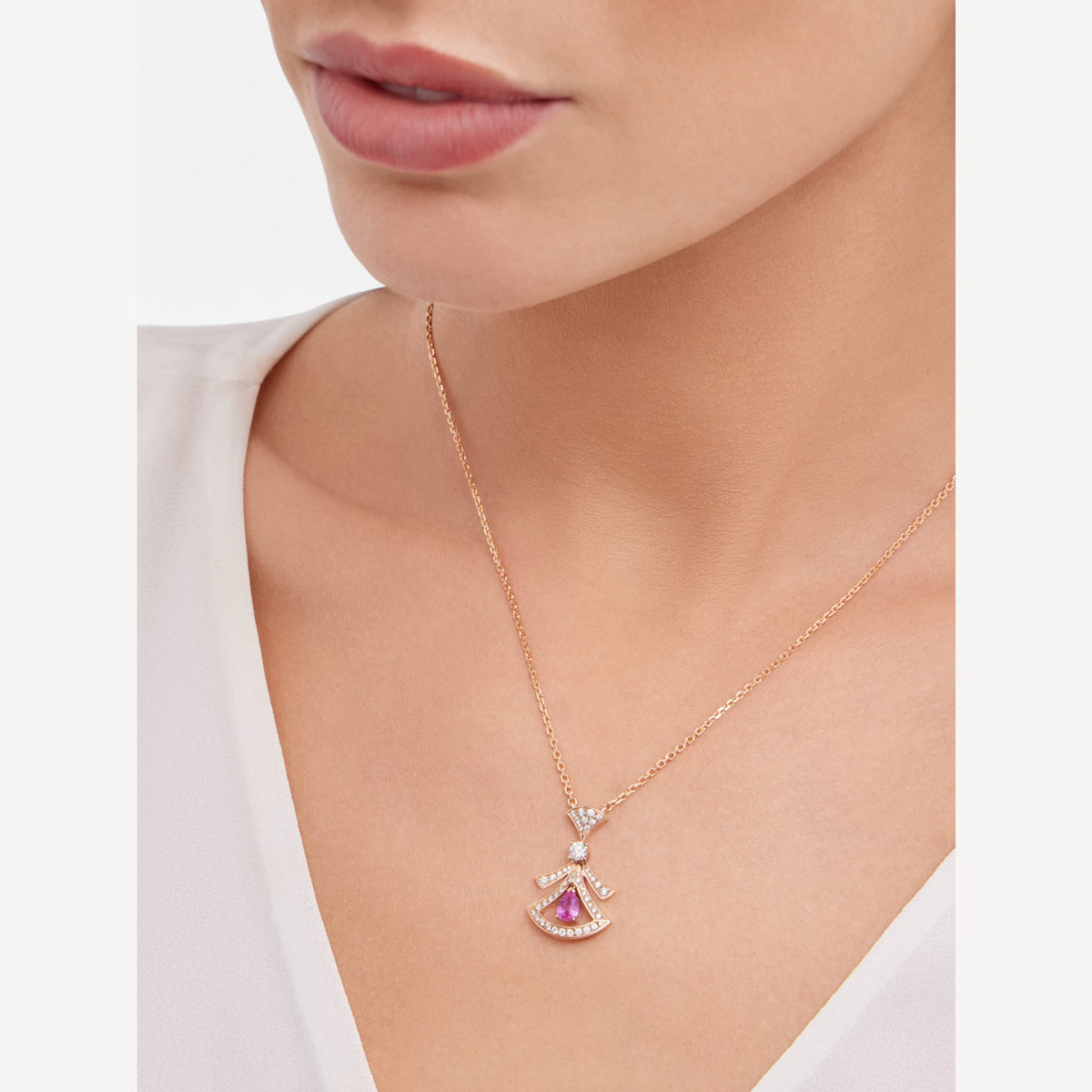 Bvlgari Dream Moissanite Necklace - 18K Gold