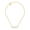 Gucci Double G Embellished Script Letter Necklace