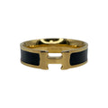 Hermes Vintage Clic H Ring - 18K Yellow Gold