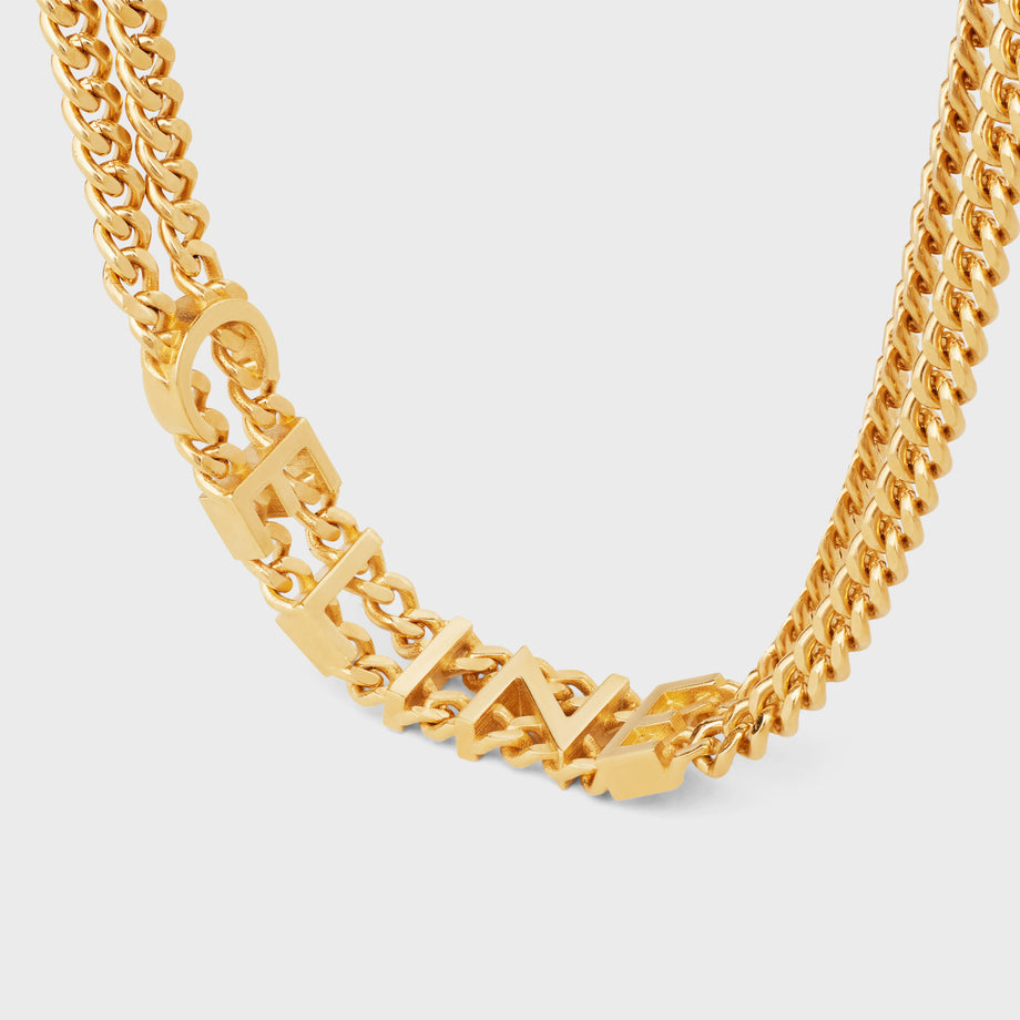 Celine Triomphe Gourmette Necklace