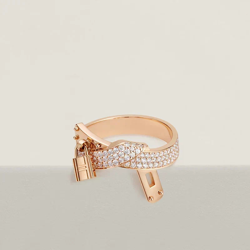 Hermes Kelly Gavroche Diamond Ring - 18K Gold