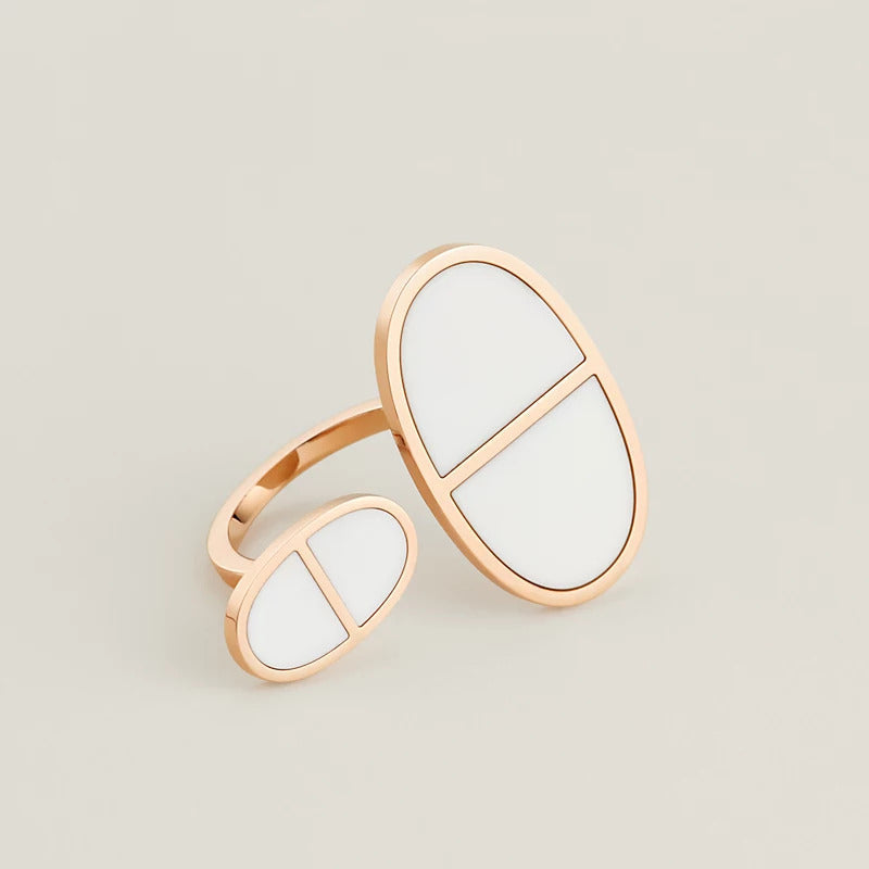 Hermes Chaine D'ancre Verso Large Ring - 18K Rose Gold