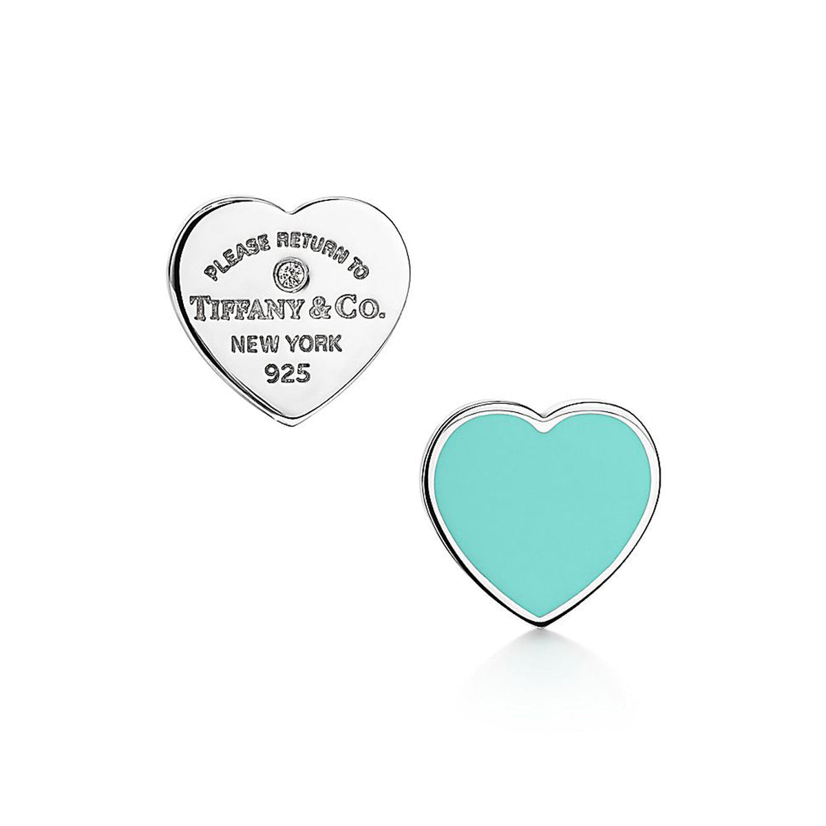 Return to Tiffany Blue Heart Earrings - 18K Gold