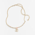 Chanel Pink Crystal Necklace
