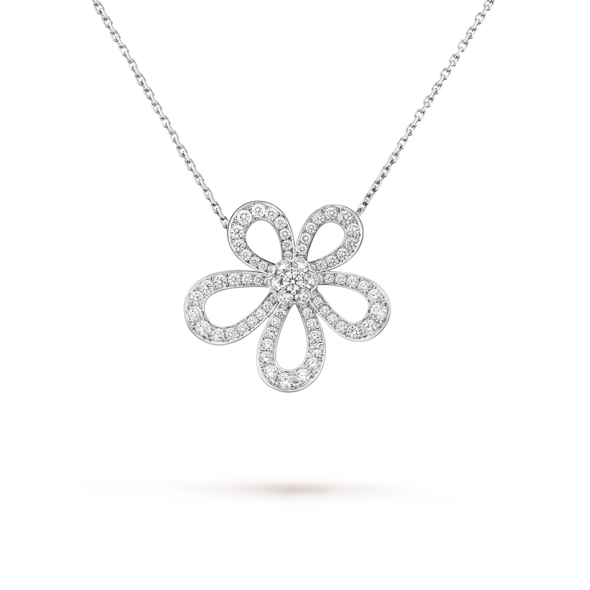 Flowerlace Pendant Necklace - 18K Gold