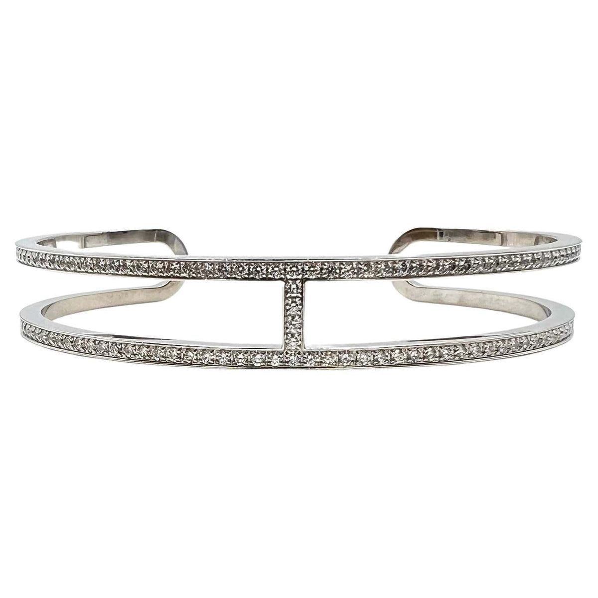 Hermes Ever Chain d'Ancre Cuff Diamond Bracelet - 18K Gold
