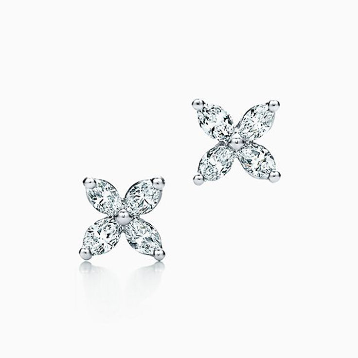 Tiffany Victoria Earrings - 18K White Gold