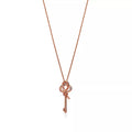 Tiffany Keys Woven Pink Diamonds Medium Necklace