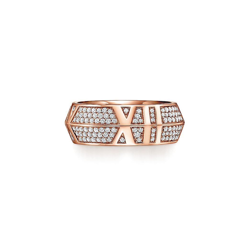 Tiffany Atlas x Closed Wide Ring - 18K Rose Gold