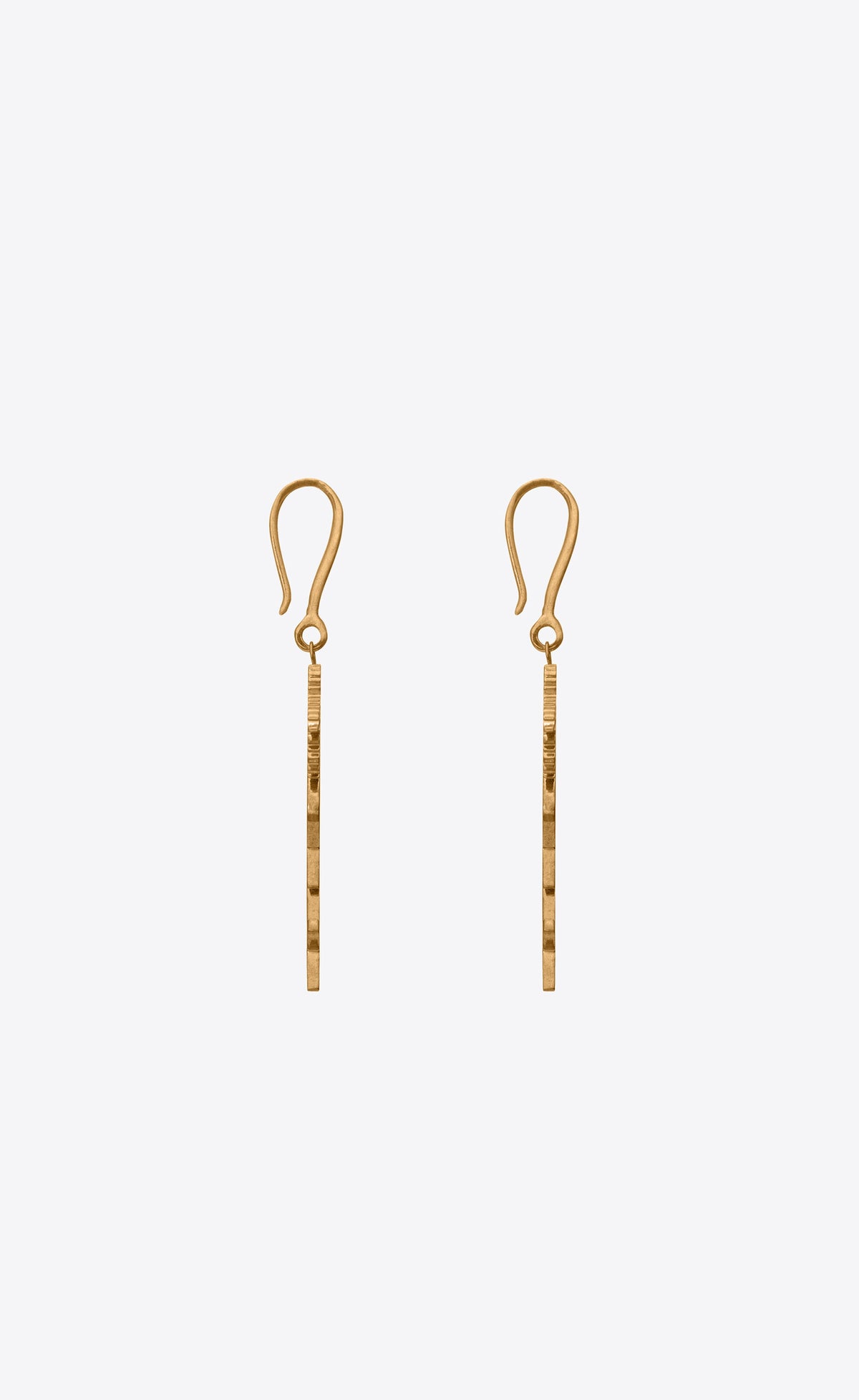 YSL Monogram Palmier Statement Earrings - 18K Yellow Gold