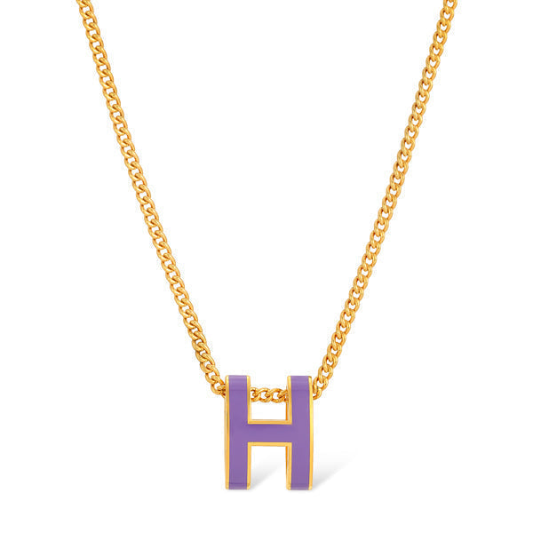 Hermes Mini Pop Purple Necklace