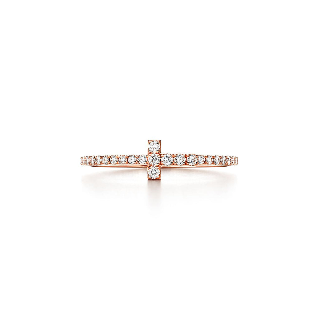 Tiffany Moissanite Wire Ring - 18K Rose Gold
