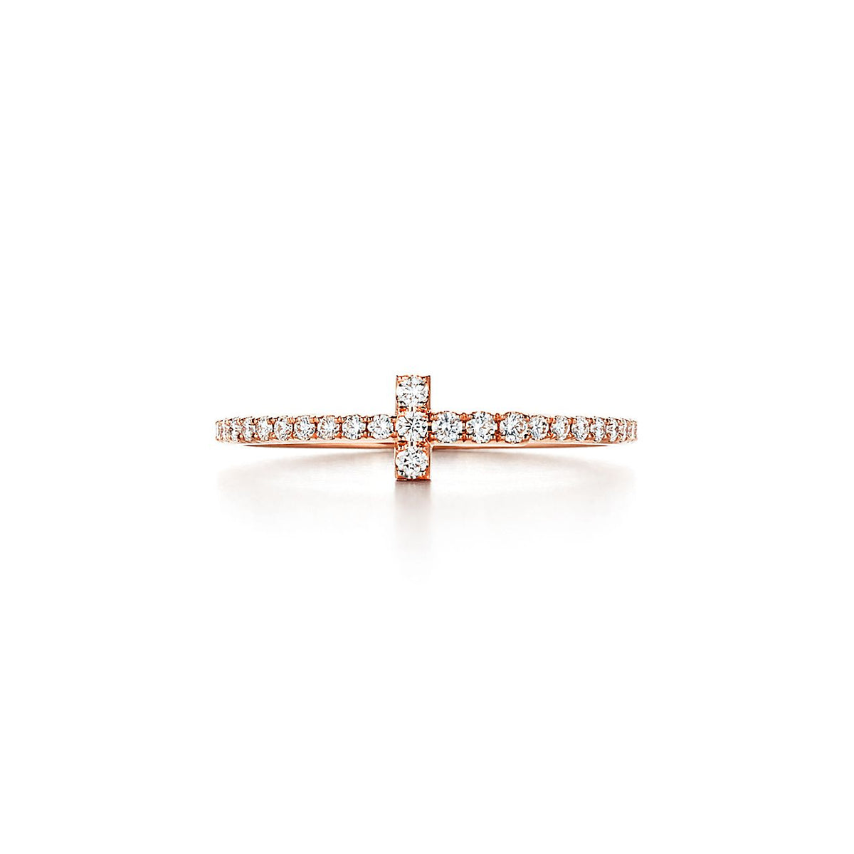 Tiffany Moissanite Wire Ring - 18K Rose Gold