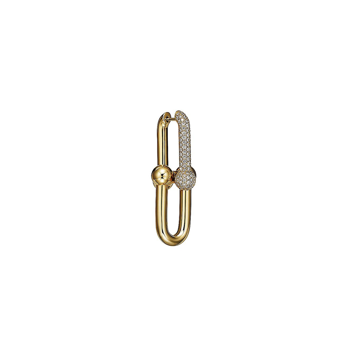 Tiffany HardWear Large Link Moissanite Earrings - 18K Yellow Gold