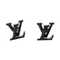 Louis Vuitton Iconic Black Crystal Stud Earrings - 18K White Gold