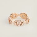 Hermes Chaine D'Ancre Enchainee Moissanite Ring - 18K Rose Gold