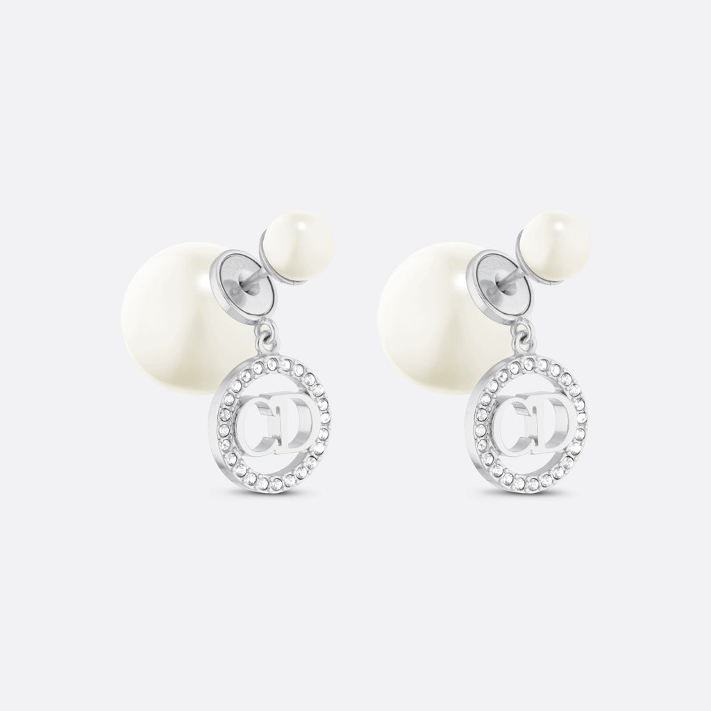 Dior Tribales White Resin Pearl Earrings