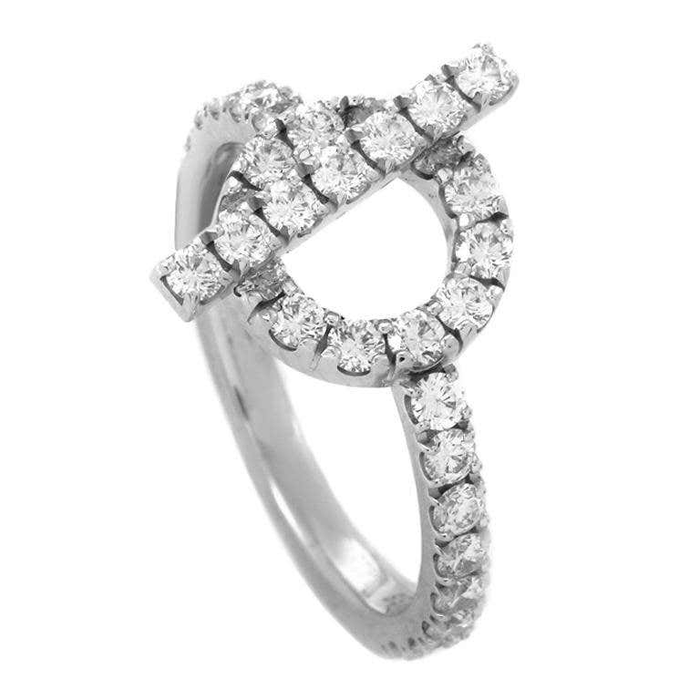 Hermes Finesse Moissanite Ring - 18K White Gold