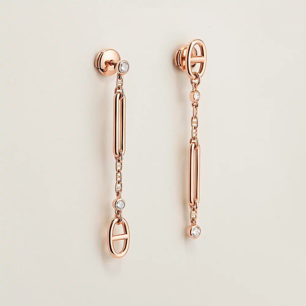 Hermes Chaine D'ancre Chaos Earrings