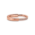 Tiffany Lock Moissanite Ring - 18K Rose Gold