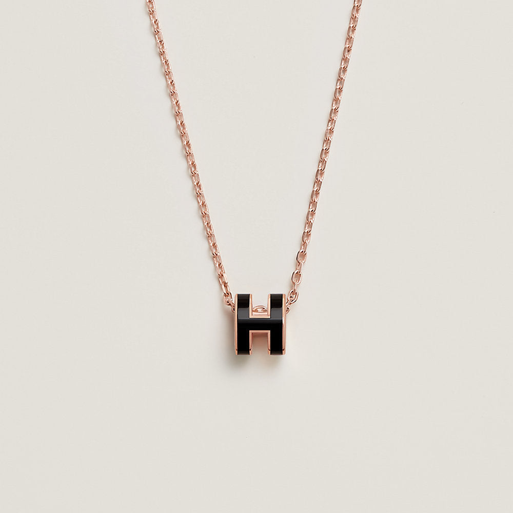 Hermes Mini Pop Black Necklace