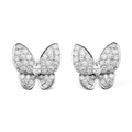 Two Butterfly Diamond Earrings - 18K Gold