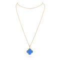Magic Alhambra Agate Clover Necklace - 18K Gold