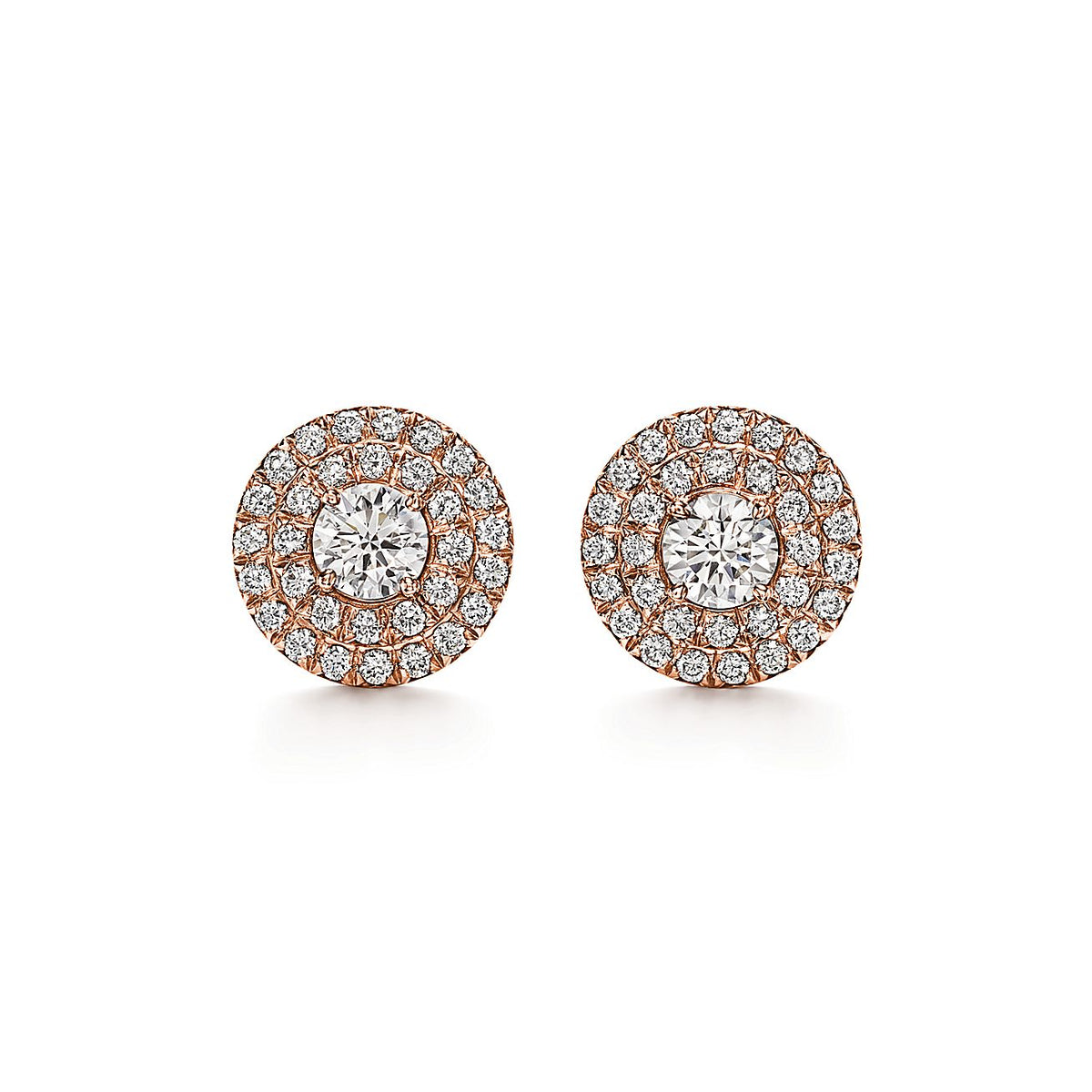 Tiffany Soleste Moissanite Earrings - 18K Rose Gold