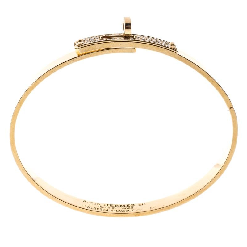 Hermes Kelly Small Model Diamond Bracelet