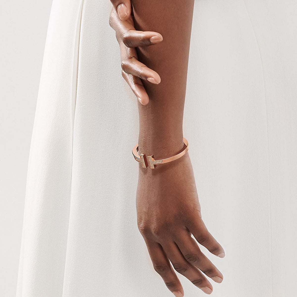 Tiffany Moissanite Square Bracelet - 18K Rose Gold