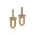 Tiffany HardWear Large Link Moissanite Earrings - 18K Yellow Gold