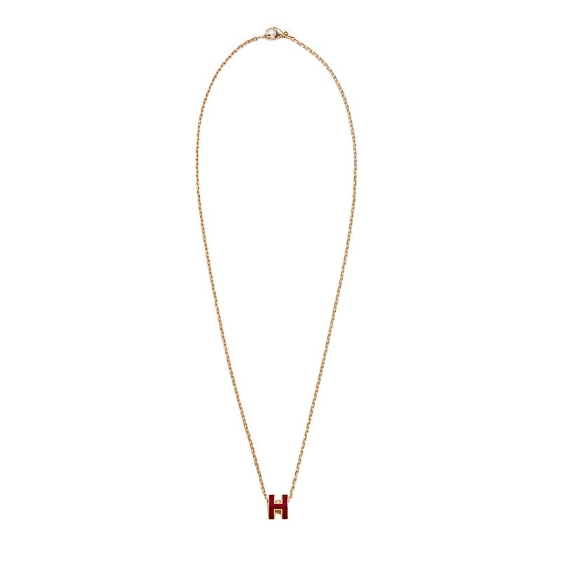 Hermes Mini Pop Red Necklace