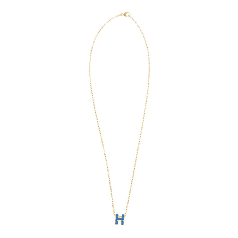 Hermes Mini Pop Blue Necklace
