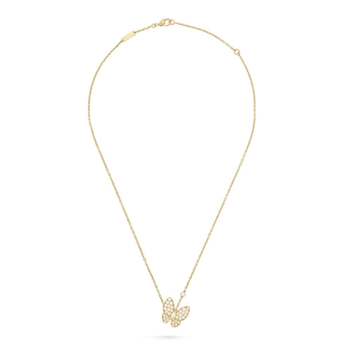 Two Butterfly Necklace - 18K Gold