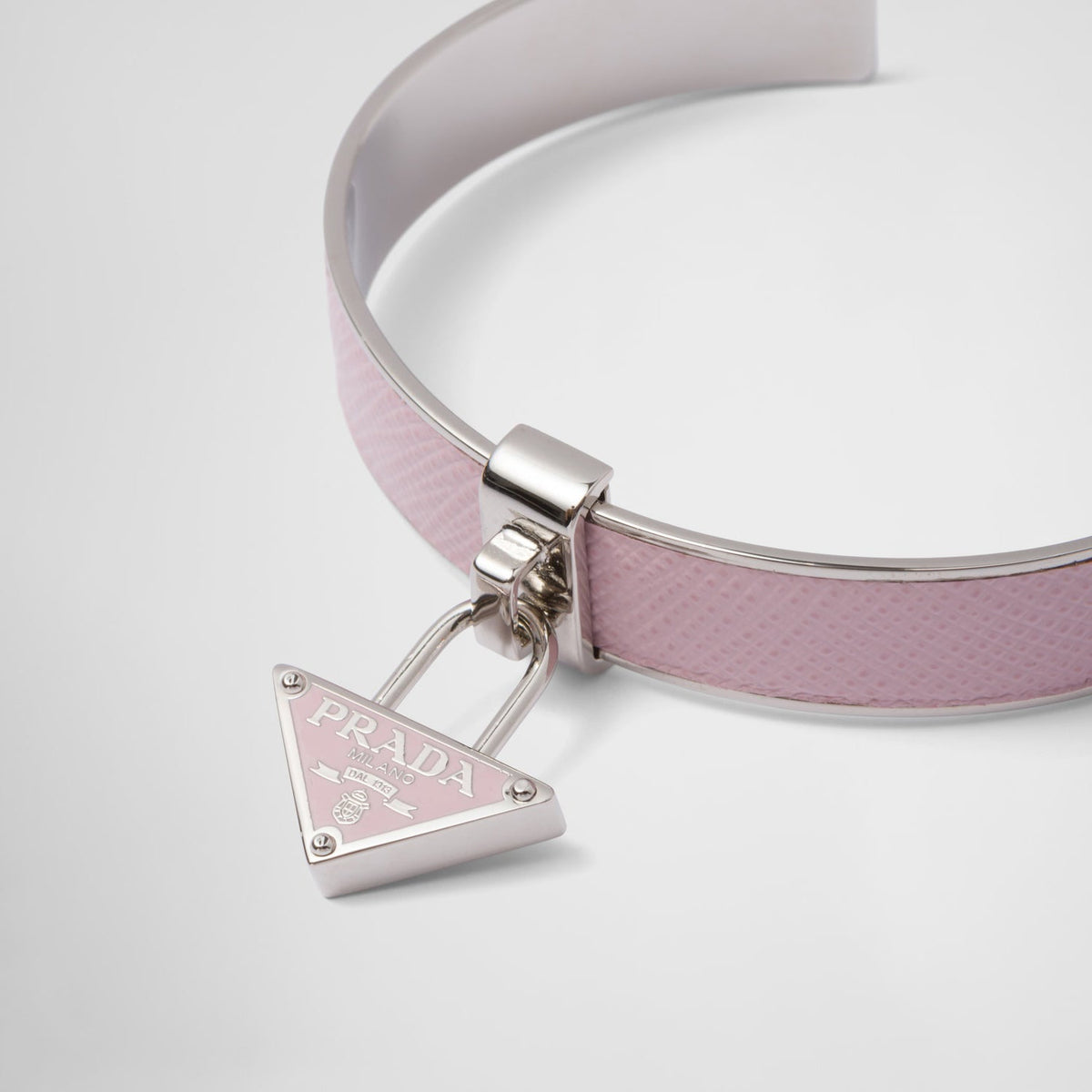 Prada Triangle Charm Cuff Bracelet